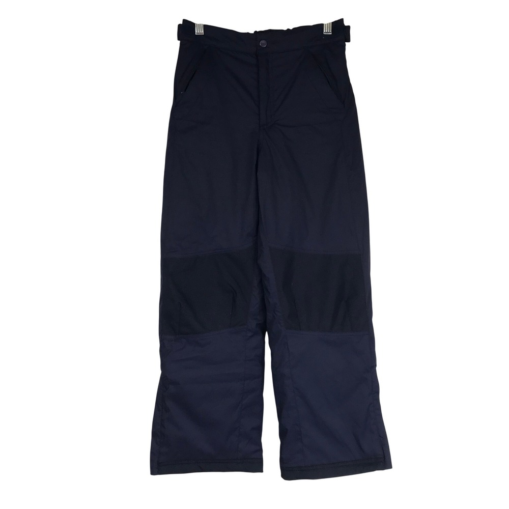LL Bean Kids Navy Blue Insulated Snow Pants Reinforced Knee Seat Size 10 289101